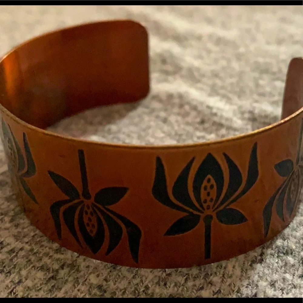 New Copper Bangle Bracelet Jewelry Made in India Boho Bohemian Jewelry - Picture 2 of 4